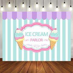 Aperturee - Summer Ice Cream Parlor Candy Land Birthday Backdrop