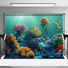 Aperturee - Ocean Landscape Colorful Fish Summer Backdrop Decor