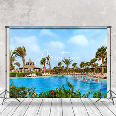 Aperturee - Summer Pool Natural Scenery Beach Holiday Backdrop