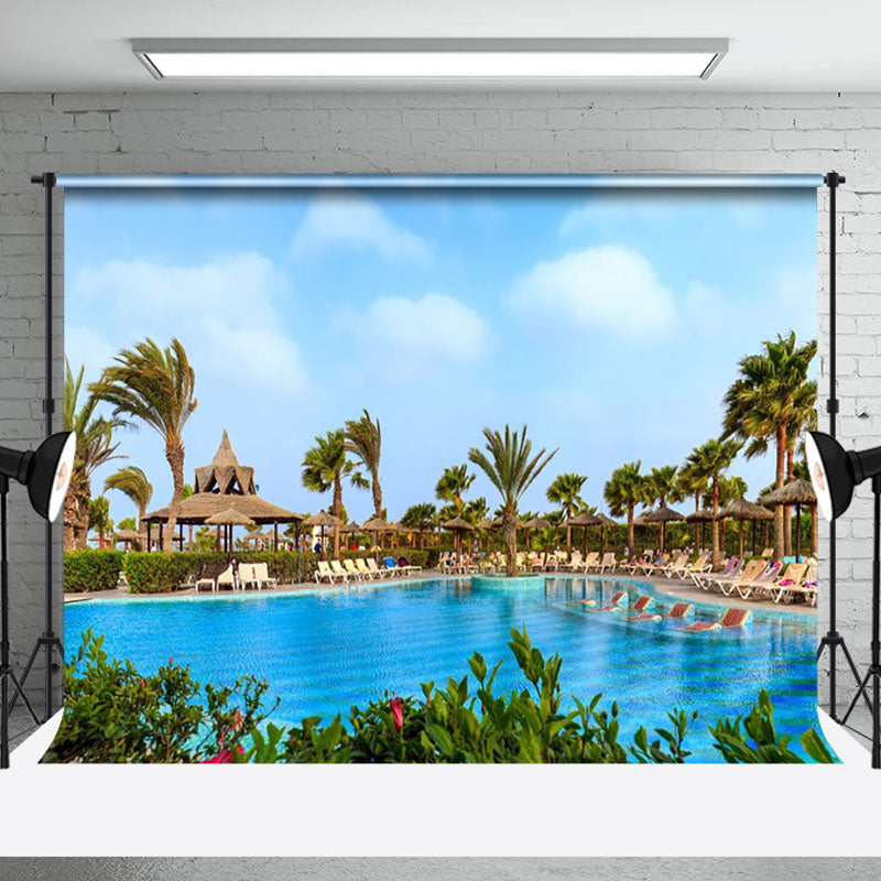 Aperturee - Summer Pool Natural Scenery Beach Holiday Backdrop