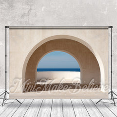 Aperturee - Summer Seaside Irregular Wall Backdrop For Photo