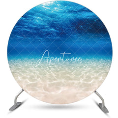 Aperturee - Summer Undersea Hawaii Beach Round Birthday Backdrop