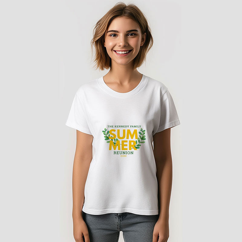 Aperturee - Summer Vacation Family Reunion Green Custom T-Shirt