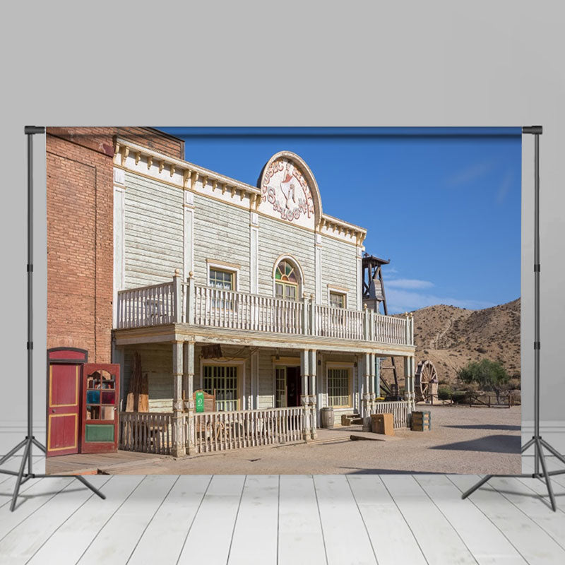 Aperturee - Sunny Desert Cabin Photography Architecture Backdrop