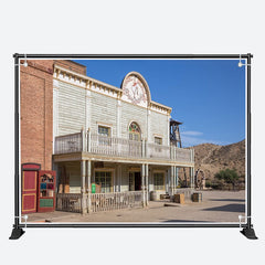 Aperturee - Sunny Desert Cabin Photography Architecture Backdrop