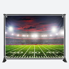 Aperturee - Sunset Sky Football Field Spotlight Sport Backdrop