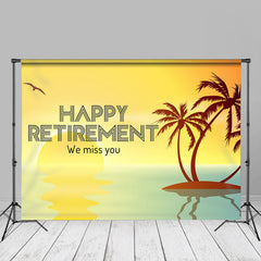 Aperturee - Sunset Summer We Miss You Happy Retirement Backdrop