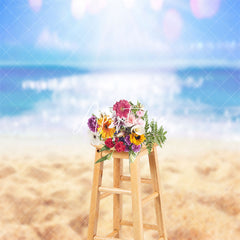 Aperturee - Sunshine Sandy Beach Bokeh Summer Photo Backdrop