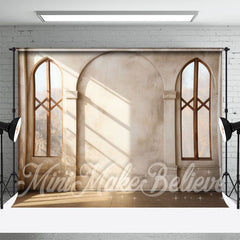 Aperturee - Sunshine Vaulted Window Wall Floor Photo Backdrop