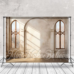 Aperturee - Sunshine Vaulted Window Wall Floor Photo Backdrop