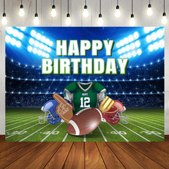 Aperturee - Super Bowl Football Court Birthday Backdrop For Boy