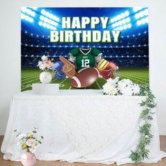 Aperturee - Super Bowl Football Court Birthday Backdrop For Boy