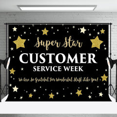 Aperturee - Super Star Black Customer Service Week Party Backdrop