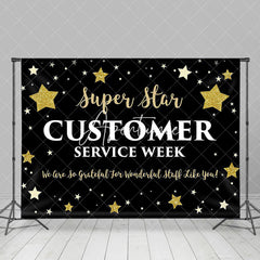 Aperturee - Super Star Black Customer Service Week Party Backdrop