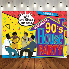 Aperturee - Surprise 90’S House Party With Abstract Lines Backdrop