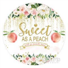 Aperturee Sweet As A Peach And So Much Fun Round Backdrop For Girl