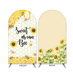 Aperturee - Sweet As Can Bee Double Sided Arch Backdrop for Birthday