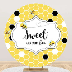 Aperturee - Sweet As Can Bee Honeycomb Round Baby Shower Backdrop