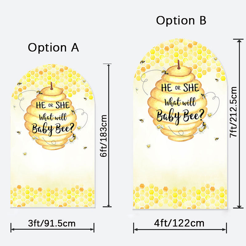 Aperturee - Sweet Baby Bee Honey Baby Shower Party Arch Backdrop