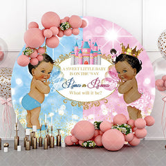 Aperturee - Sweet Baby Graffiti Round Gender Reveal Backdrop