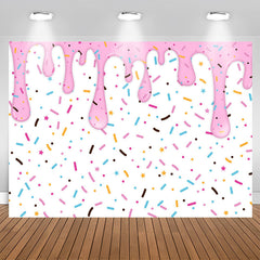 Aperturee - Sweet Candy Donut Backdrop for Girl鈥橲 Birthday Party