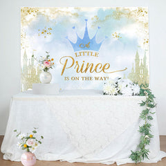 Aperturee - Sweet Crown Castle For Prince Baby Shower Backdrop