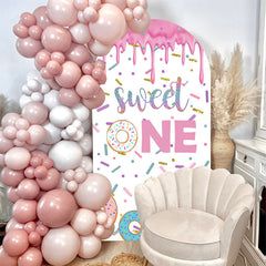 Aperturee - Sweet One Doughnuts Cream 1st Birthday Arch Backdrop