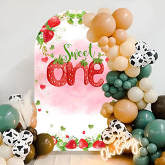 Aperturee - Sweet One Girl Birthday Double Sided Arch Backdrop