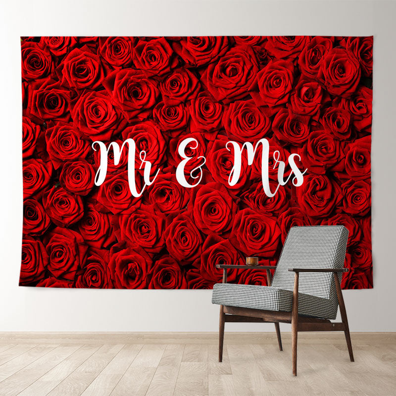 Aperturee - Sweet Red Rose Adorable Happy Valentine Backdrop