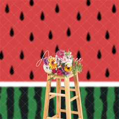 Aperturee - Sweet Watermelon Birthday Backdrop For Photograph