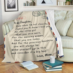 Lofaris Sweet Words To My Daughter Letter Blanket for Gift