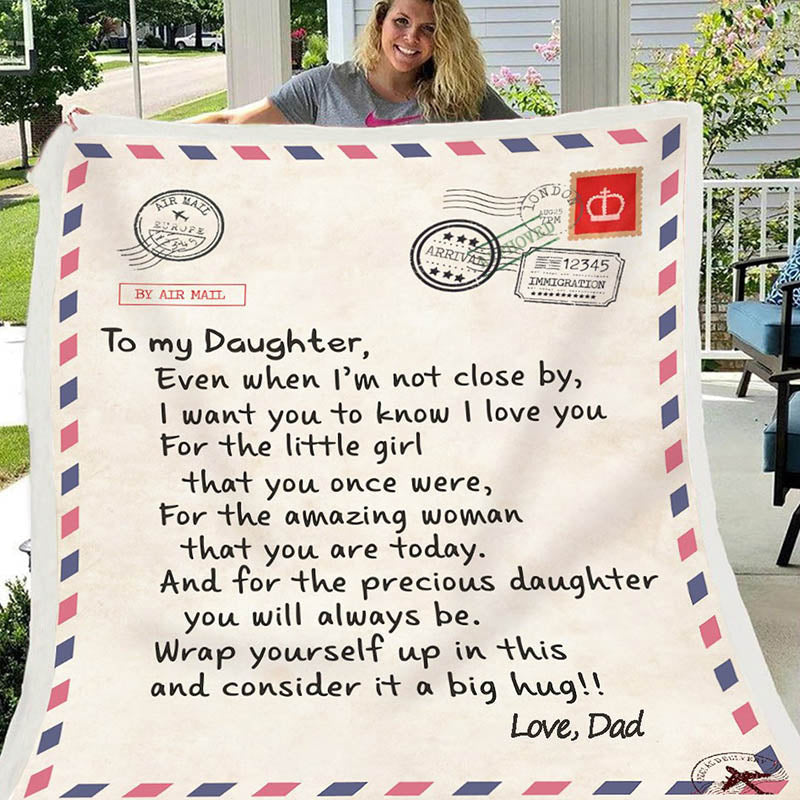 Lofaris Sweet Words To My Daughter Letter Blanket for Gift