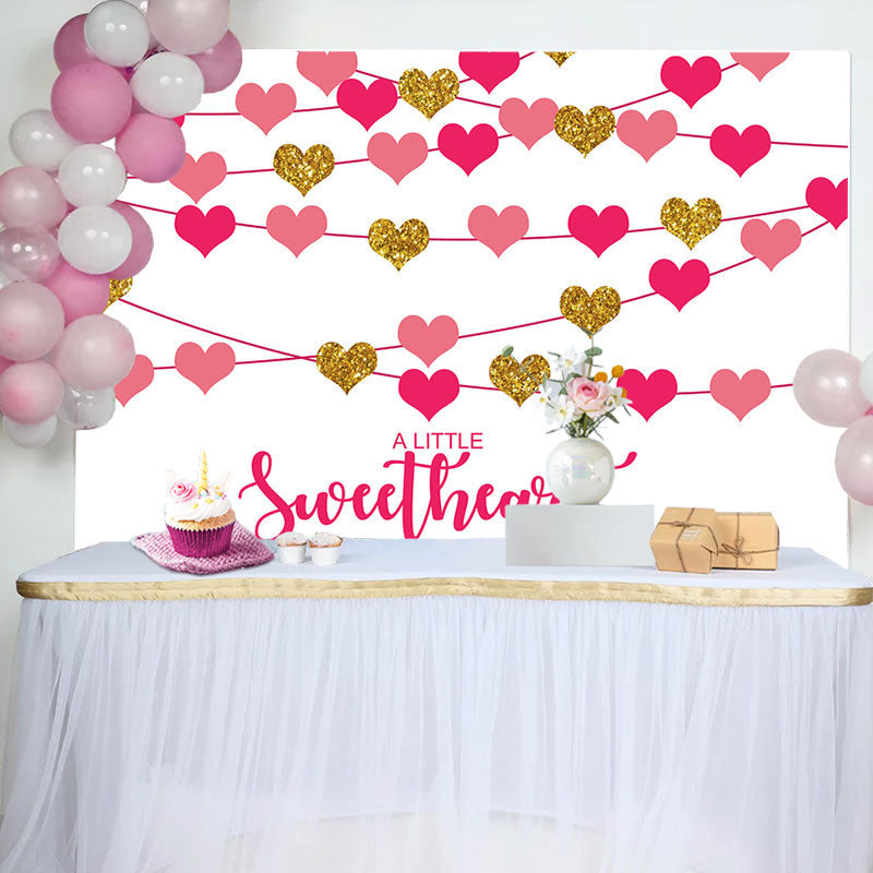 Aperturee - Sweetheart Is On The Way Girls Baby Shower Backdrop