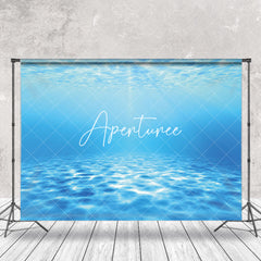 Aperturee - Swimming Pool Blue Clear Water Photography Backdrop