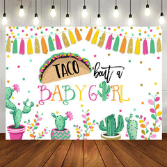 Aperturee - Taco Bout A Baby Girl Cactus Fiesta Baby Shower Backdrop