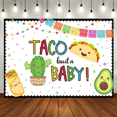 Aperturee - Taco Bout A Sweetie Fiesta Theme Baby Shower Backdrop