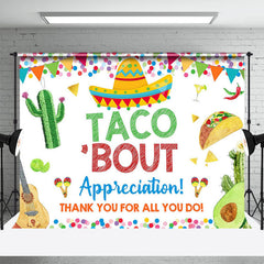 Aperturee - Taco Bout Hat Guitar Dot Cactus Thank You Backdrop