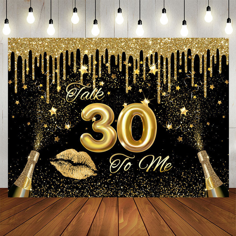 Aperturee - Talk 30 To Me Celebration Sweet Birthday Backdrop