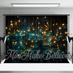 Aperturee - Teal Wood Glowing Lights Painterly Fine Art Backdrop