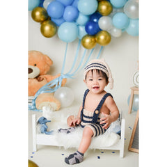 Aperturee - Teddy Bear Balloons 1st Birthday Portrait Backdrop