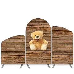 Aperturee Teddy Bear Wooden Arch Backdrop Kit For Birthday