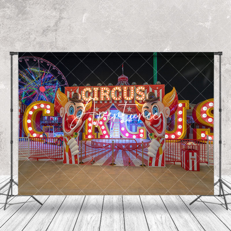 Aperturee - Tent Clown Ferris Wheel Circus Gate Photo Backdrop