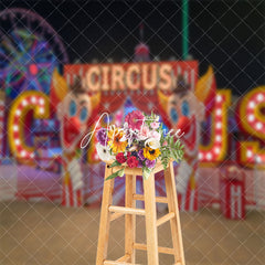 Aperturee - Tent Clown Ferris Wheel Circus Gate Photo Backdrop