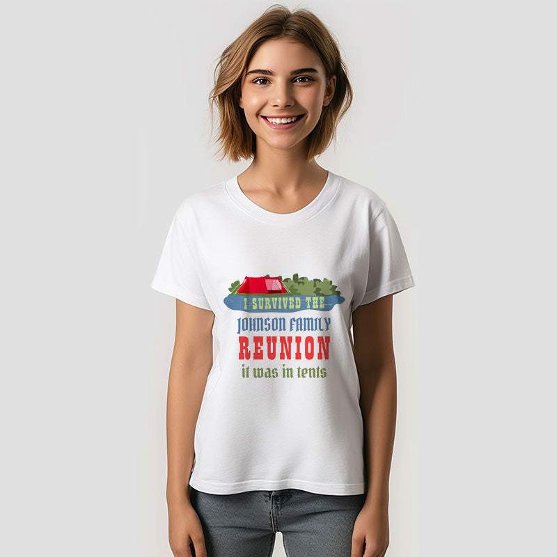 Aperturee - Tent Family Reunion Funny I Survived Custom T-Shirt