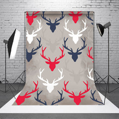 Aperturee - Different Colored Deer Silhouettes Photo Backdrop