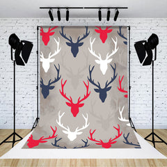 Aperturee - Different Colored Deer Silhouettes Photo Backdrop