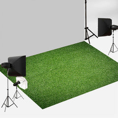 Aperturee - Test Fresh Green Grass Field Floor Backdrop For Photo