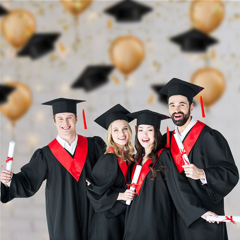 Aperturee - Hat Balloon Lights Brick Grad Backdrop For Photo