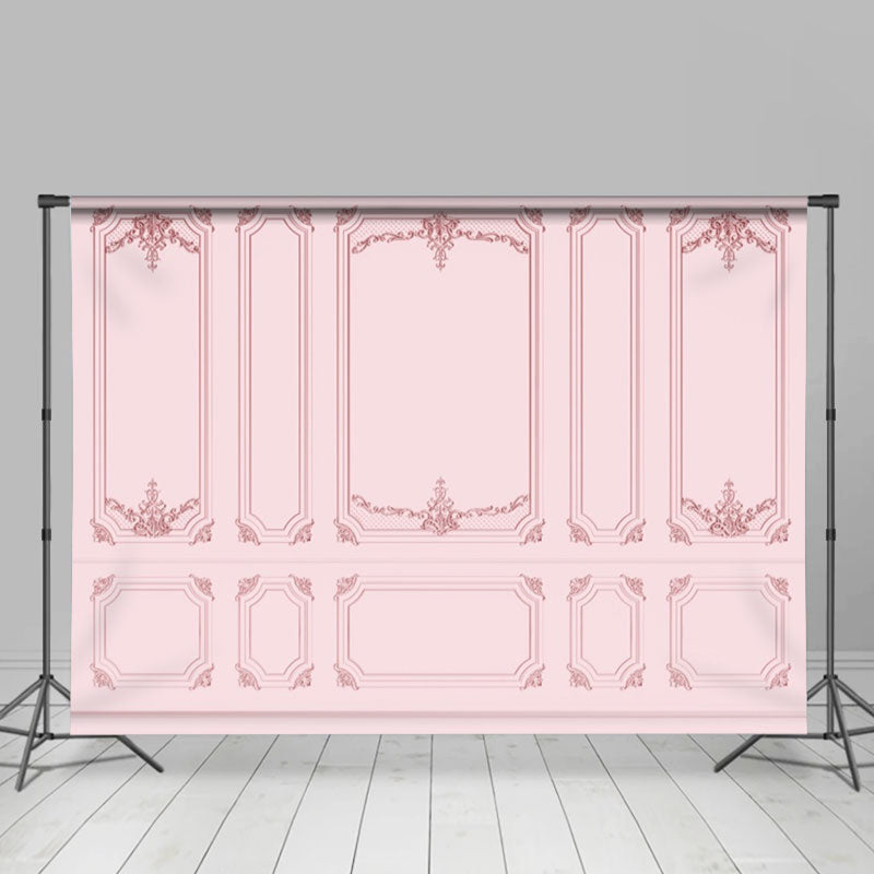 Aperturee - Pink Exquisite Pattern Girls Retro Wall Backdrop