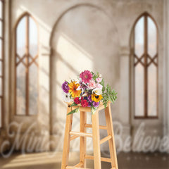 Aperturee - Sunshine Vaulted Window Wall Floor Photo Backdrop